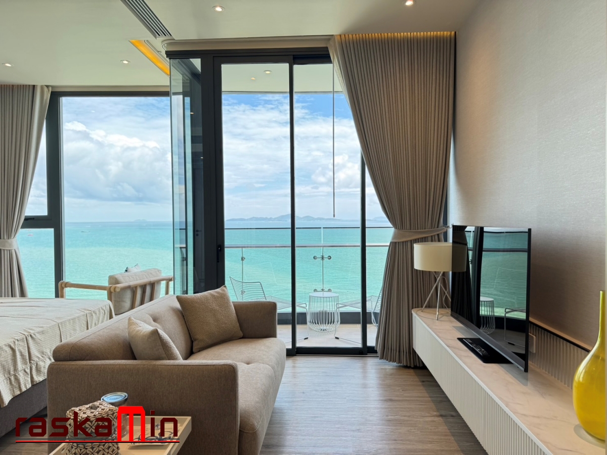 KT0046🏖️1ห้องนอน 38ตรม ชั้น20 🌊วิวทะเล พร้อมเฟอร์นิเจอร์ AROM อารมณ์ วงศ์อมาตย์🦀พัทยาเหนือ