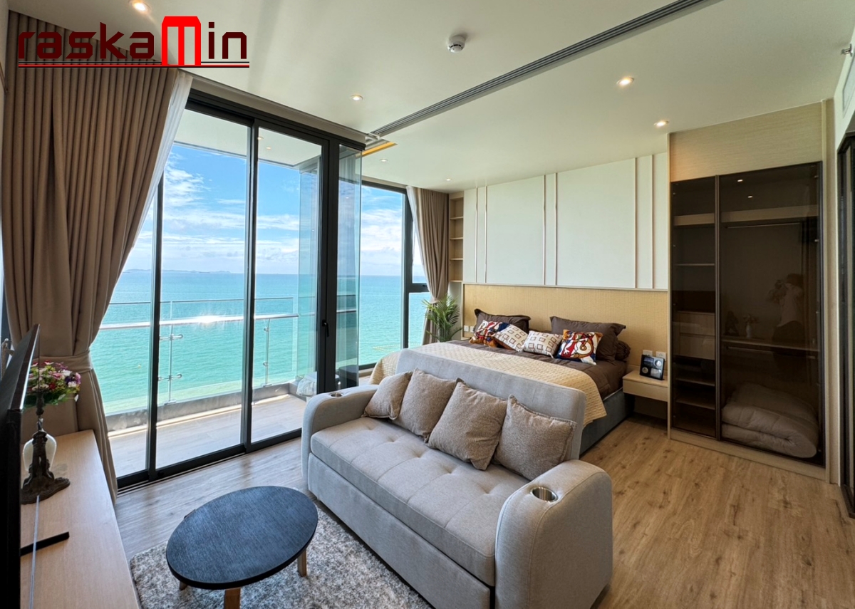 KT0050🏖️1ห้องนอน 39ตรม ชั้น19 🌊วิวทะเล พร้อมเฟอร์นิเจอร์ AROM อารมณ์ วงศ์อมาตย์🦀พัทยาเหนือ