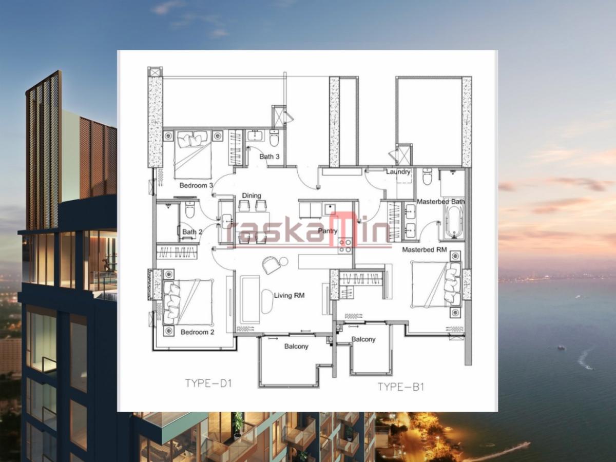 KT0055🗺️FQ🏄‍♂️3 ห้องนอน 105 ตรม Fully Fitted AROM Jomtien | อารมณ์ จอมเทียน🦀