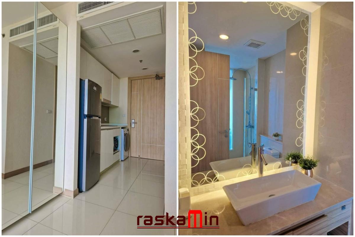 KT0057🦞32ตรม ห้องSTUDIO ชั้น25 พร้อมเฟอร์นิเจอร์ The Riviera Wongamat | เดอะ ริเวียร่า วงศ์อมาตย์ บีช🦀พัทยาเหนือ