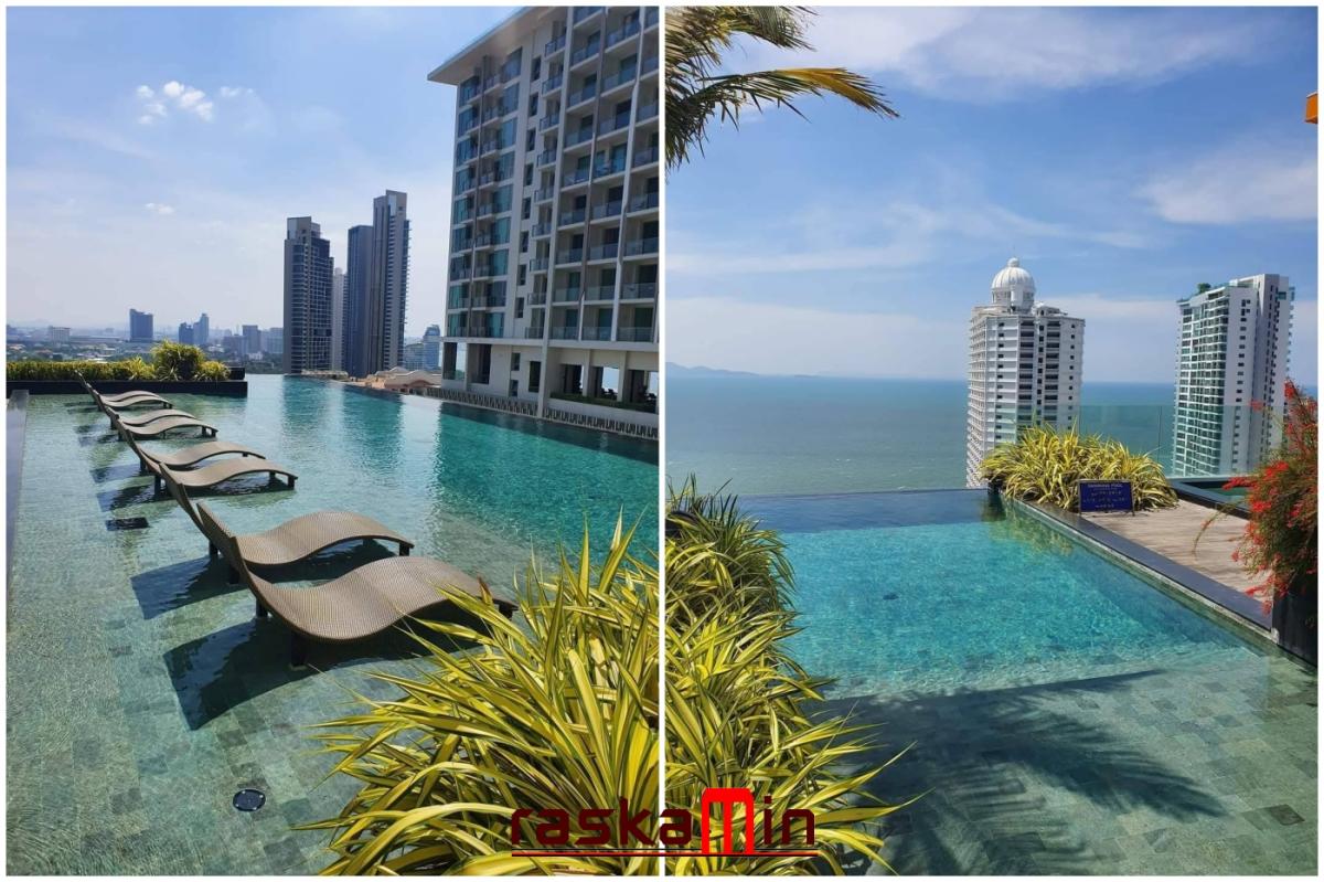 KT0057🦞32ตรม ห้องSTUDIO ชั้น25 พร้อมเฟอร์นิเจอร์ The Riviera Wongamat | เดอะ ริเวียร่า วงศ์อมาตย์ บีช🦀พัทยาเหนือ