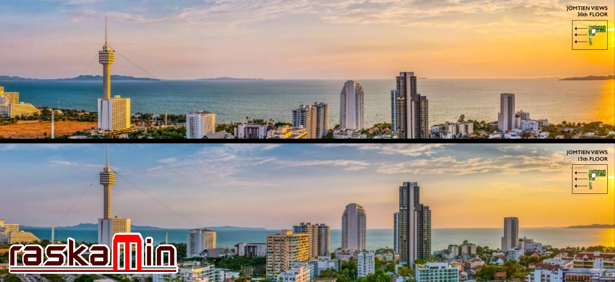 KT0054🗺️FQ🌅1ห้องนอน 40ตรม ชั้น20🏞️วิวจอมเทียน The Riviera Malibu🌴เดอะ ริเวียร่า มาลิบู