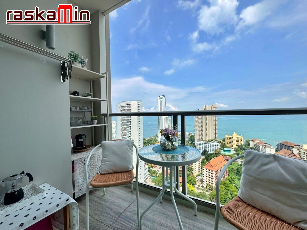 KT0058🗺️FQ🏄‍♂️1ห้องนอน 35ตรม ชั้น28🌊วิวทะเล พร้อมเฟอร์นิเจอร์ The Riviera Wongamat | เดอะ ริเวียร่า วงศ์อมาตย์ บีช🦀