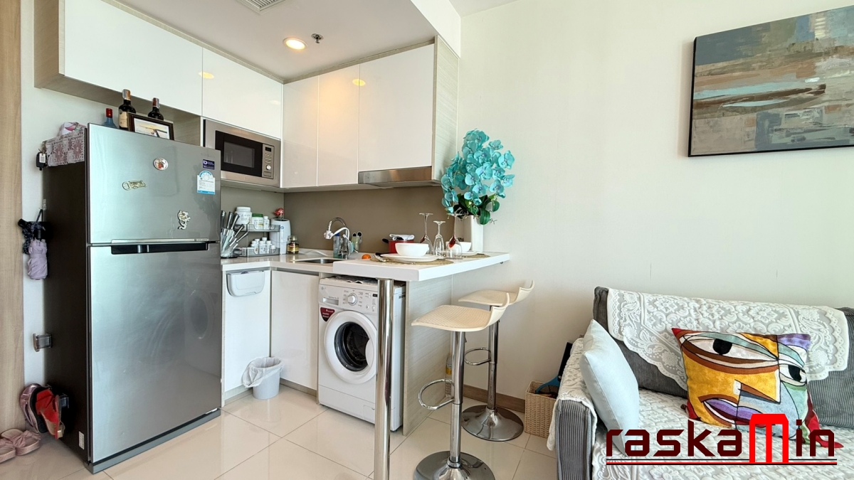 KT0058🗺️FQ🏄‍♂️1ห้องนอน 35ตรม ชั้น28🌊วิวทะเล พร้อมเฟอร์นิเจอร์ The Riviera Wongamat | เดอะ ริเวียร่า วงศ์อมาตย์ บีช🦀