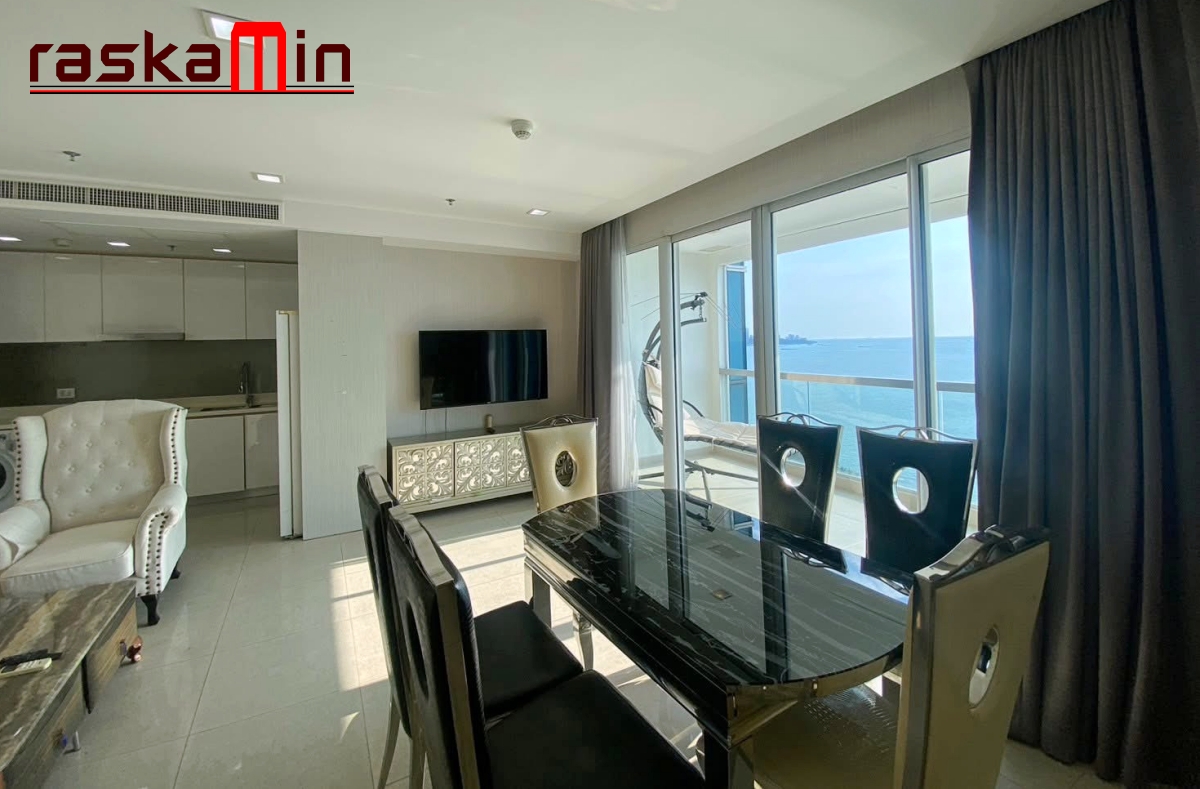 KT0073🏄‍♂️2ห้องนอน 97ตรม ตึก A ชั้น27🏖️วิวทะเล พร้อมเฟอร์นิเจอร์ The Palm Wongamat Beach Pattaya🌴