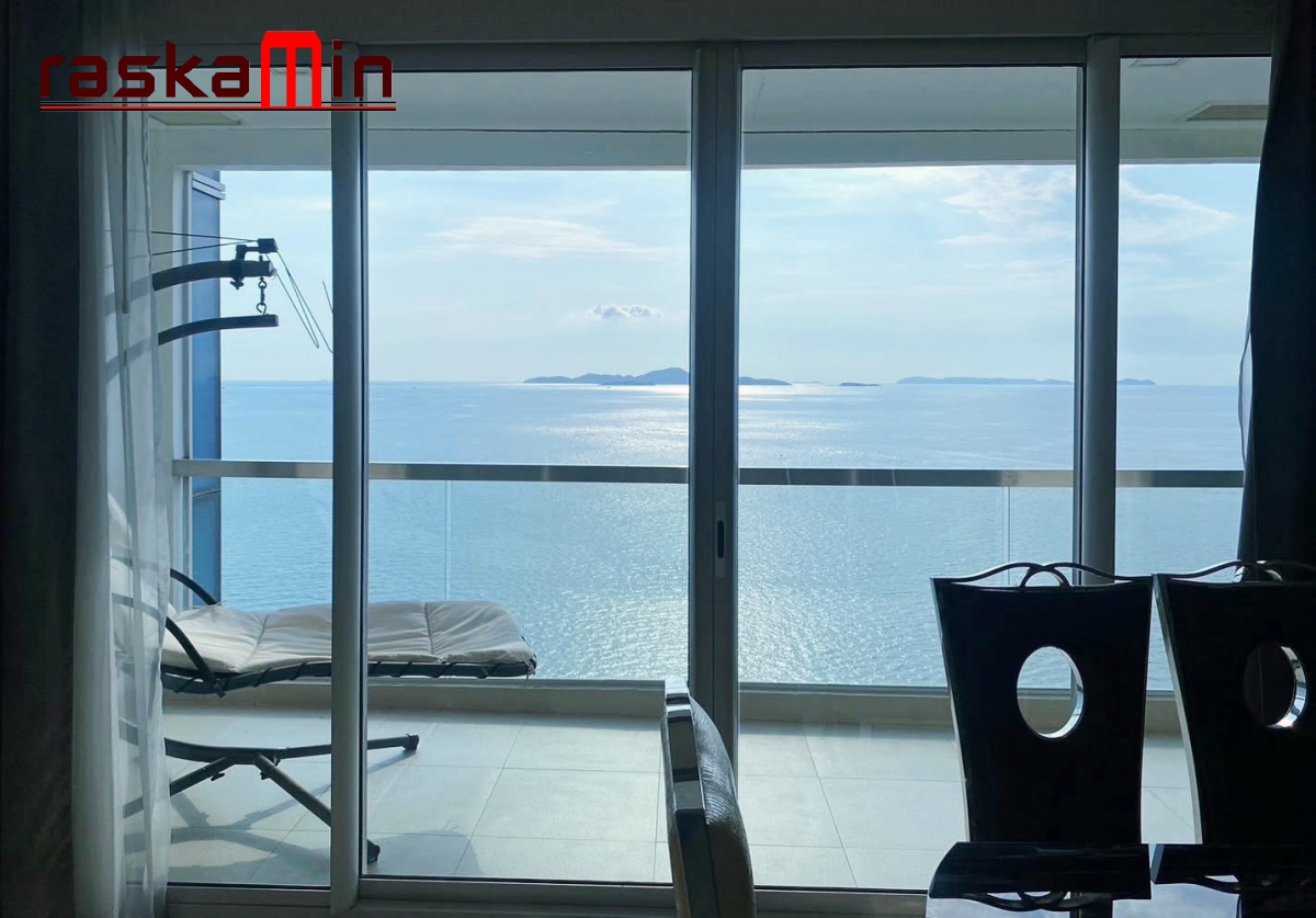 KT0073🏄‍♂️2ห้องนอน 97ตรม ตึก A ชั้น27🏖️วิวทะเล พร้อมเฟอร์นิเจอร์ The Palm Wongamat Beach Pattaya🌴