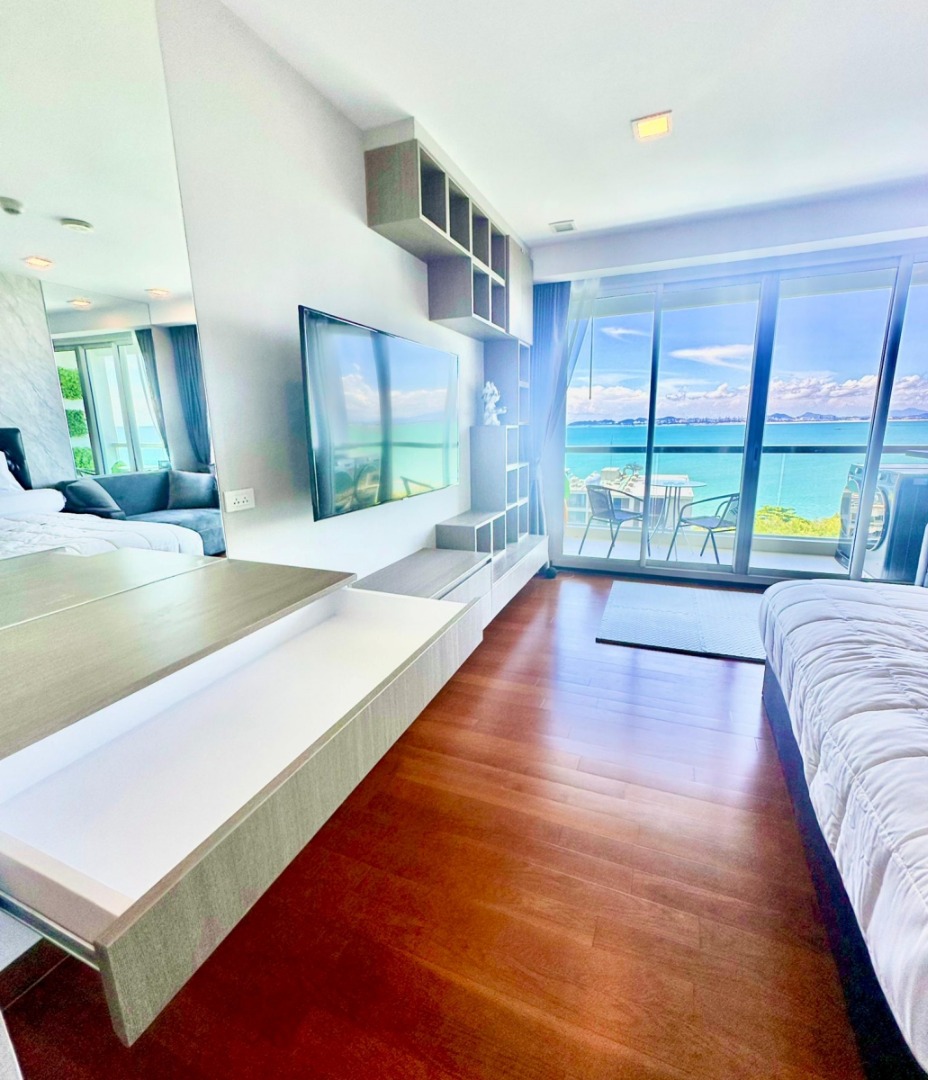 KT0102🌴The Palm Wongamat Beach Pattaya🏄‍♂️Studio 33ตรม ตึก B ชั้น13🏖️พร้อมเฟอร์นิเจอร์