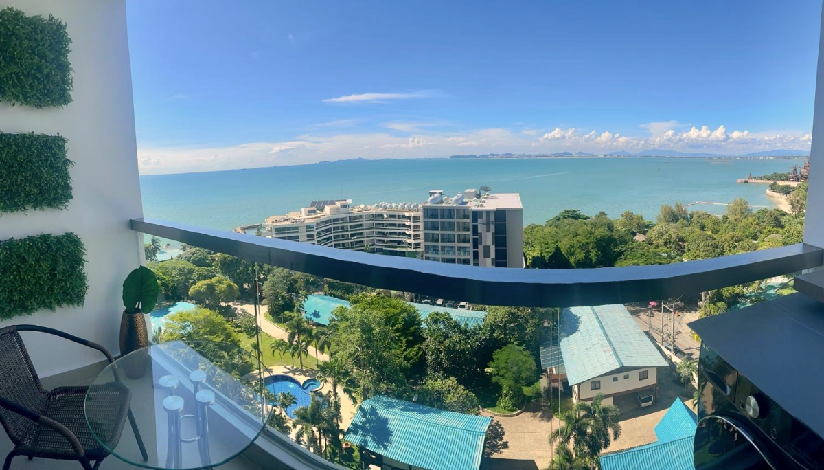 KT0102🌴The Palm Wongamat Beach Pattaya🏄‍♂️Studio 33ตรม ตึก B ชั้น13🏖️พร้อมเฟอร์นิเจอร์