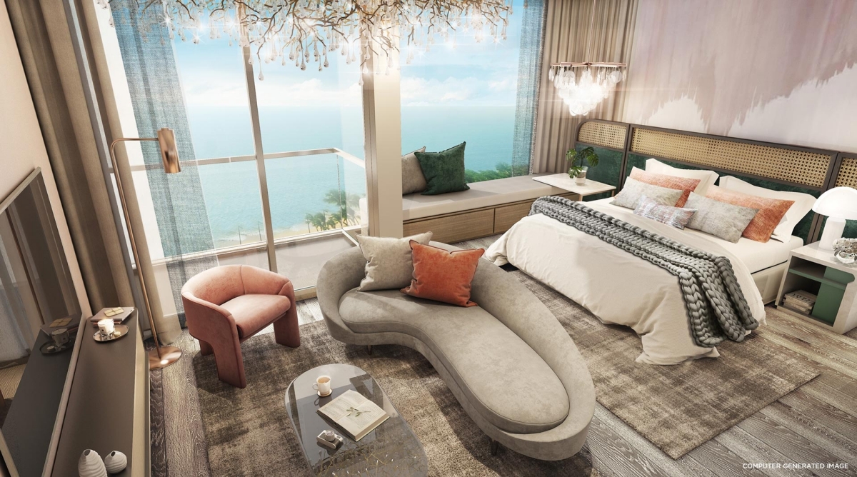 KT0103🌴Arom Jomtien Pattaya City🏖️1ห้องนอน 47ตรม ชั้น34🌅วิวทะเล Full Fitted