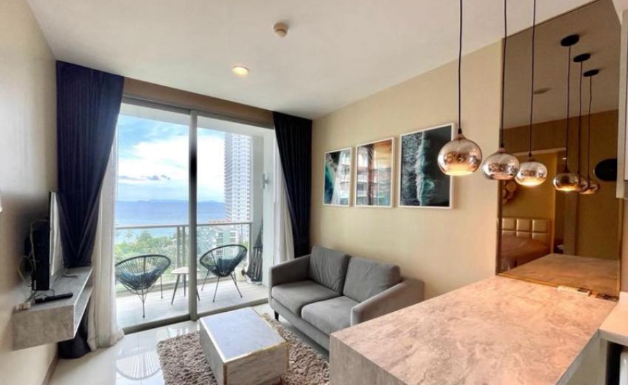 KT0104🦀The Riviera Wongamat | เดอะ ริเวียร่า วงศ์อมาตย์ บีช🏄‍♂️1ห้องนอน 35ตรม ชั้น11🌊วิวทะเล พร้อมเฟอร์นิเจอร์