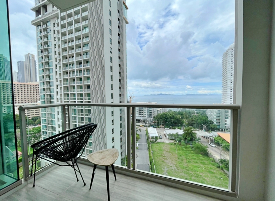 KT0104🦀The Riviera Wongamat | เดอะ ริเวียร่า วงศ์อมาตย์ บีช🏄‍♂️1ห้องนอน 35ตรม ชั้น11🌊วิวทะเล พร้อมเฟอร์นิเจอร์