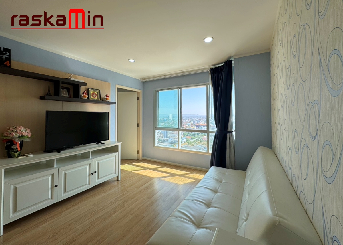 KT0106⛵Lumpini Ville Wongamat🏖️ลุมพินี วิลล์ นาเกลือ วงศ์อมาตย์🌴2ห้องนอน 53ตรม ชั้น15 ตึกA พร้อมเฟอร์นิเจอร์