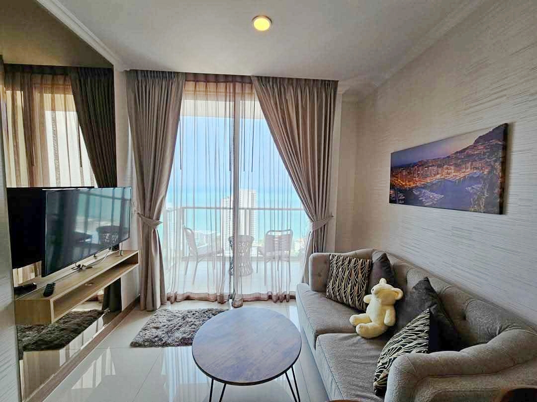 KT0108🦀The Riviera Wongamat | เดอะ ริเวียร่า วงศ์อมาตย์ บีช🏄‍♂️1ห้องนอน 36ตรม ชั้น36🌊วิวทะเล พร้อมเฟอร์นิเจอร์