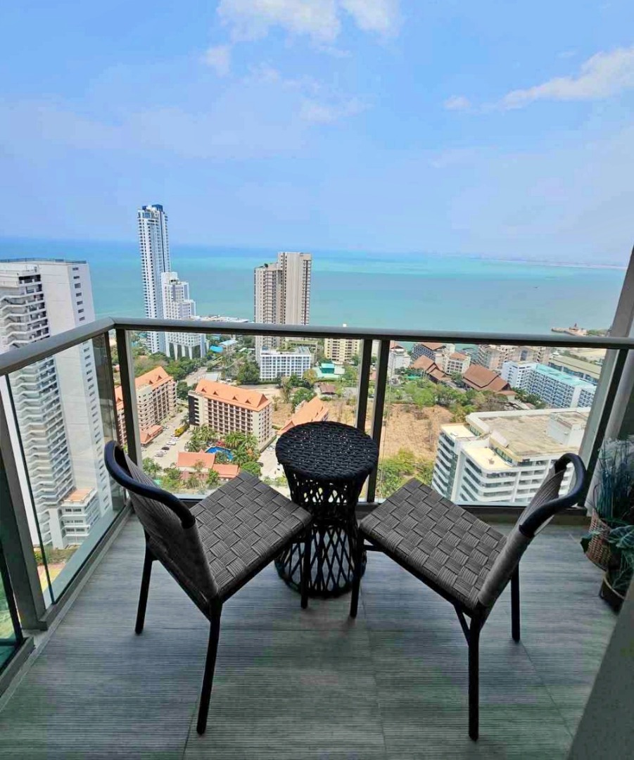 KT0108🦀The Riviera Wongamat | เดอะ ริเวียร่า วงศ์อมาตย์ บีช🏄‍♂️1ห้องนอน 36ตรม ชั้น36🌊วิวทะเล พร้อมเฟอร์นิเจอร์