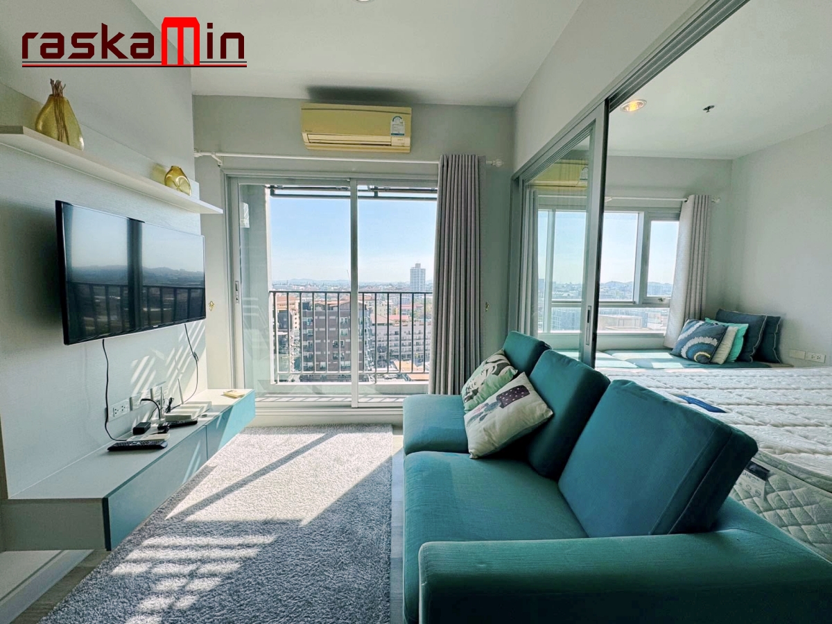 KT0122🌊Centric Sea Pattaya เซ็นทริค ซี พัทยา🌅1ห้องนอน 32ตรม ชั้น13 ตึกB พร้อมเฟอร์นิเจอร์