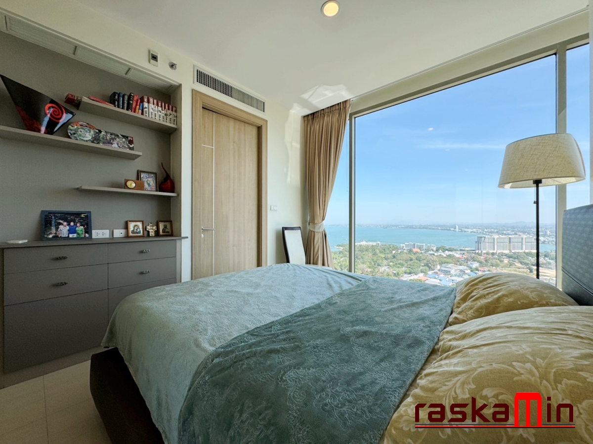 KT0140🌴The Riviera Wongamat🏄‍♂️1ห้องนอน 50ตรม ชั้นสูง ตึกB🌊วิวทะเล พร้อมเฟอร์นิเจอร์