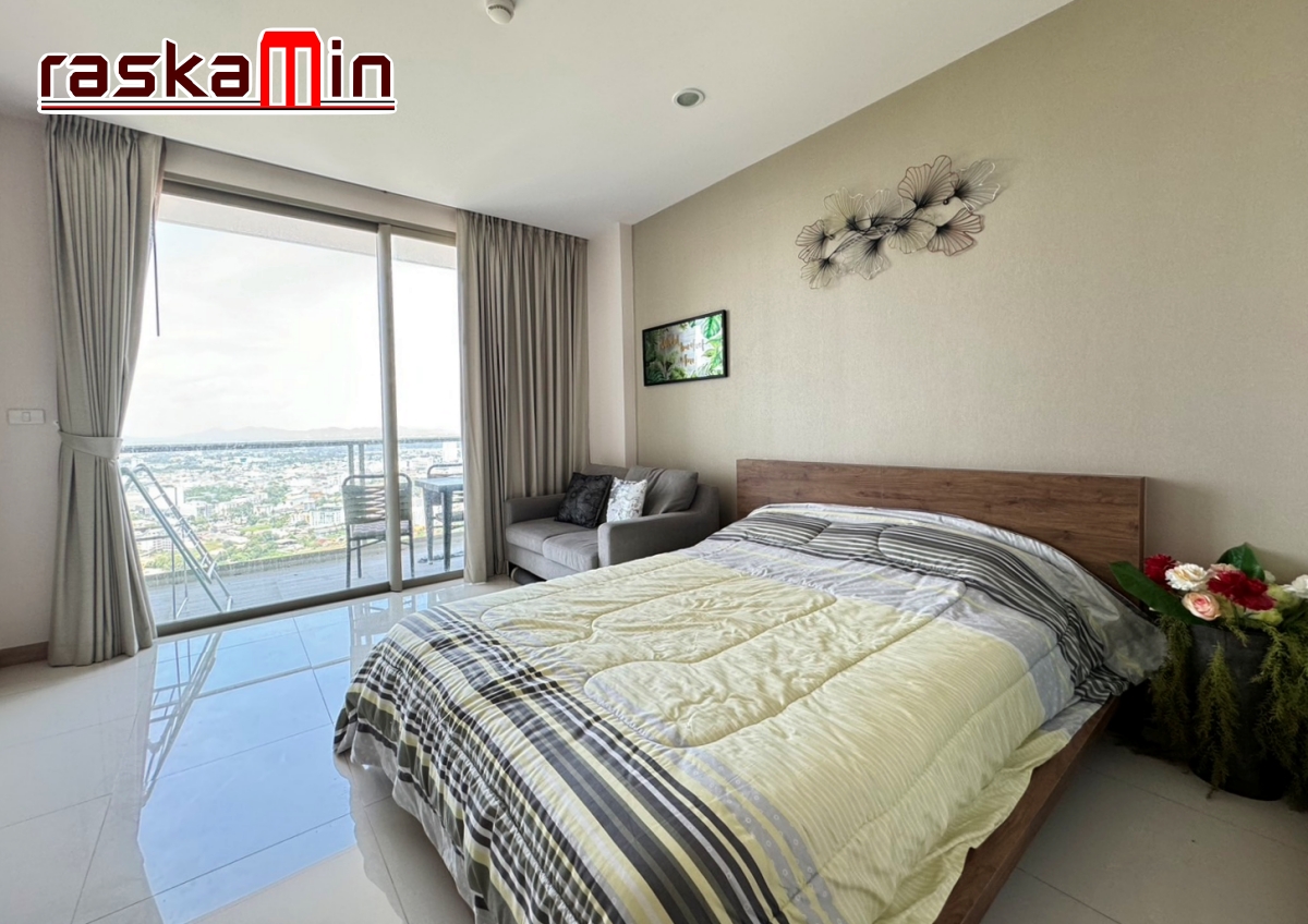 KT0134🌴The Riviera Wongamat พัทยาเหนือ🏄‍♂️Studio 32ตรม ชั้น40 ตึก A🌊วิวทะเล พร้อมเฟอร์นิเจอร์