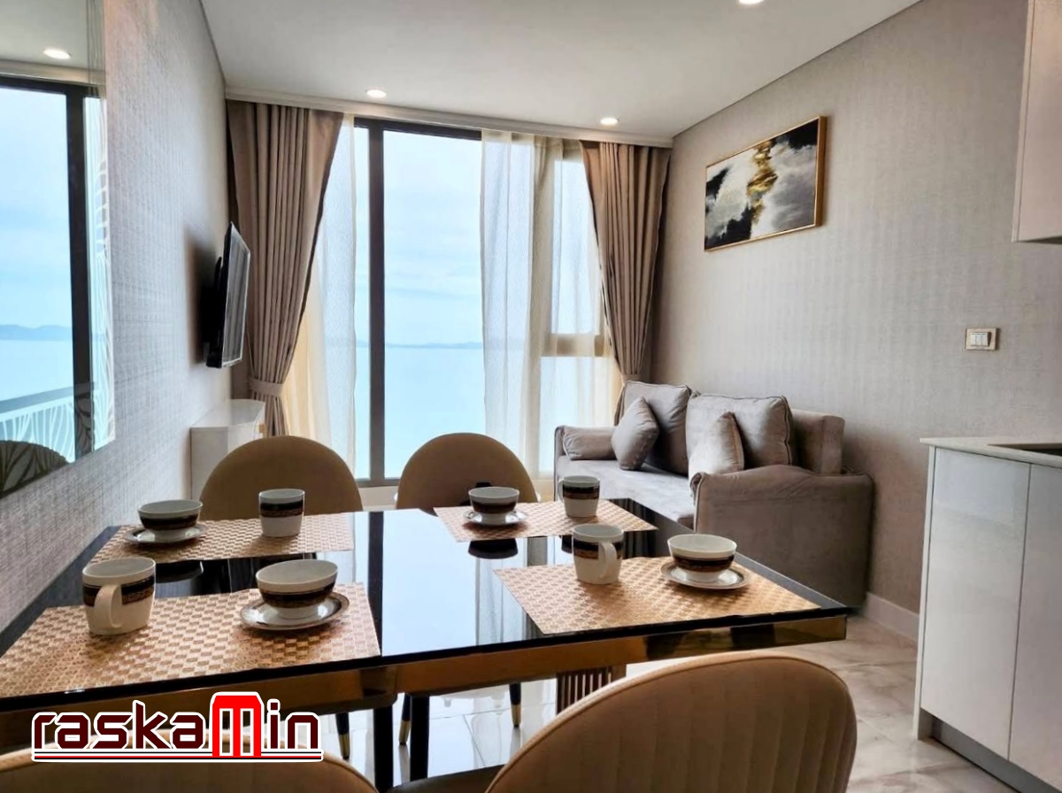 KT0171🌴Copacabana Beach Jomtien🏖️1ห้องนอน 37ตรม ชั้น43🌅วิวทะเล พร้อมเฟอร์นิเจอร์