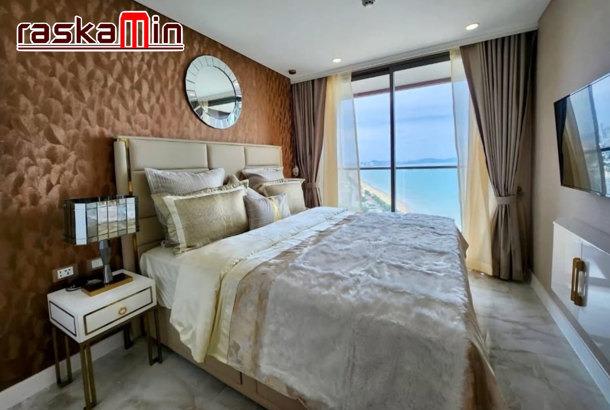 KT0171🌴Copacabana Beach Jomtien🏖️1ห้องนอน 37ตรม ชั้น43🌅วิวทะเล พร้อมเฟอร์นิเจอร์
