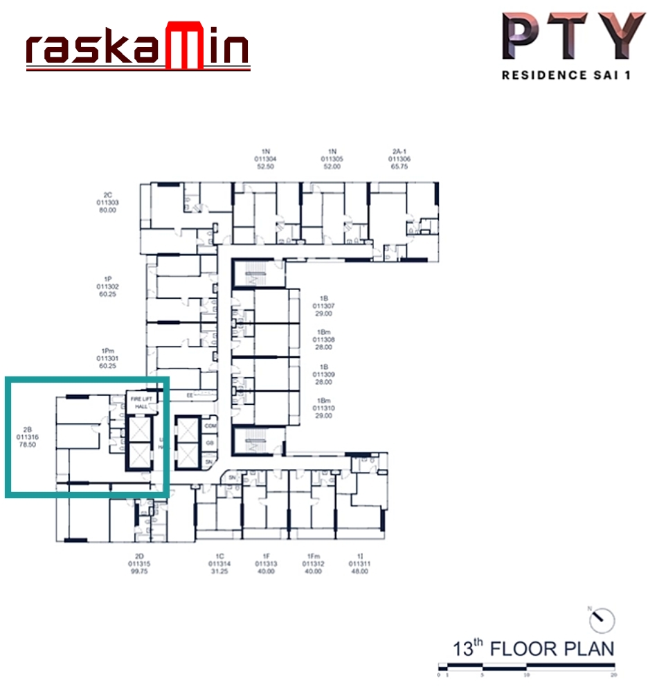 KT0172🦀PTY Residence Sai1 พัทยากลาง🏖️78.50ตรม 2ห้องนอน ชั้น12A 🌊วิวทะเล พร้อมเฟอร์นิเจอร์