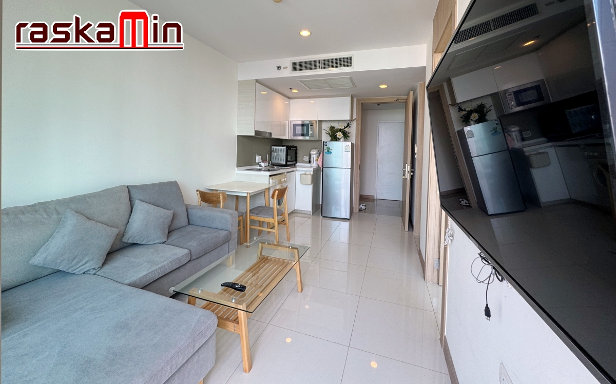 KT017🌴The Riviera Wongamat🏄‍♂️1ห้องนอน 35ตรม ชั้น16 ตึกB🌊วิวทะเล พร้อมเฟอร์นิเจอร์