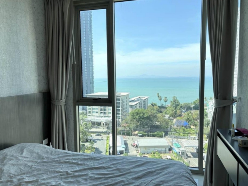 KT0183🌴The Riviera Wongamat🏄‍♂️1ห้องนอน 36ตรม ชั้น12 ตึกB🌊วิวทะเล พร้อมเฟอร์นิเจอร์