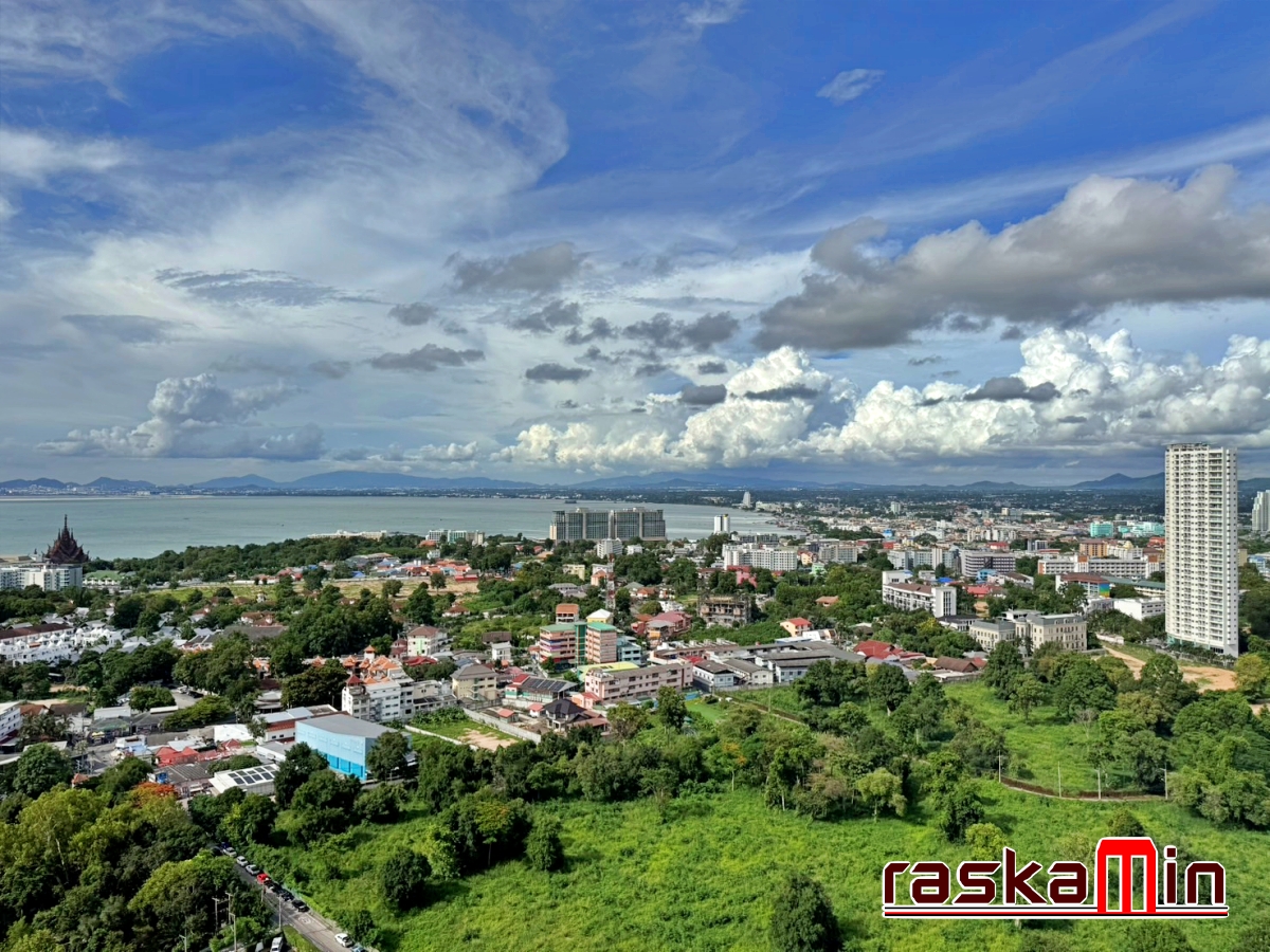 KT0199🏄‍♂️Zire Wongamat🏖️2ห้องนอน 64ตรม ชั้นสูง😎พร้อมเฟอร์นิเจอร์