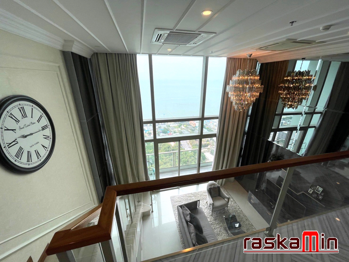 KT0212🌴The Riviera Jomtien🏖️Duplex 2ห้องนอน 205ตรม ชั้น43-44🌅วิวทะเล พร้อมเฟอร์นิเจอร์