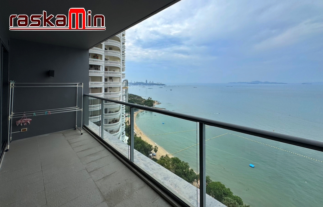 KT0289🏄‍♂️Zire Wongamat🏖️2ห้องนอน 98ตรม ตึก A ชั้นสูง พร้อมเฟอร์นิเจอร์🌊วิวทะเล