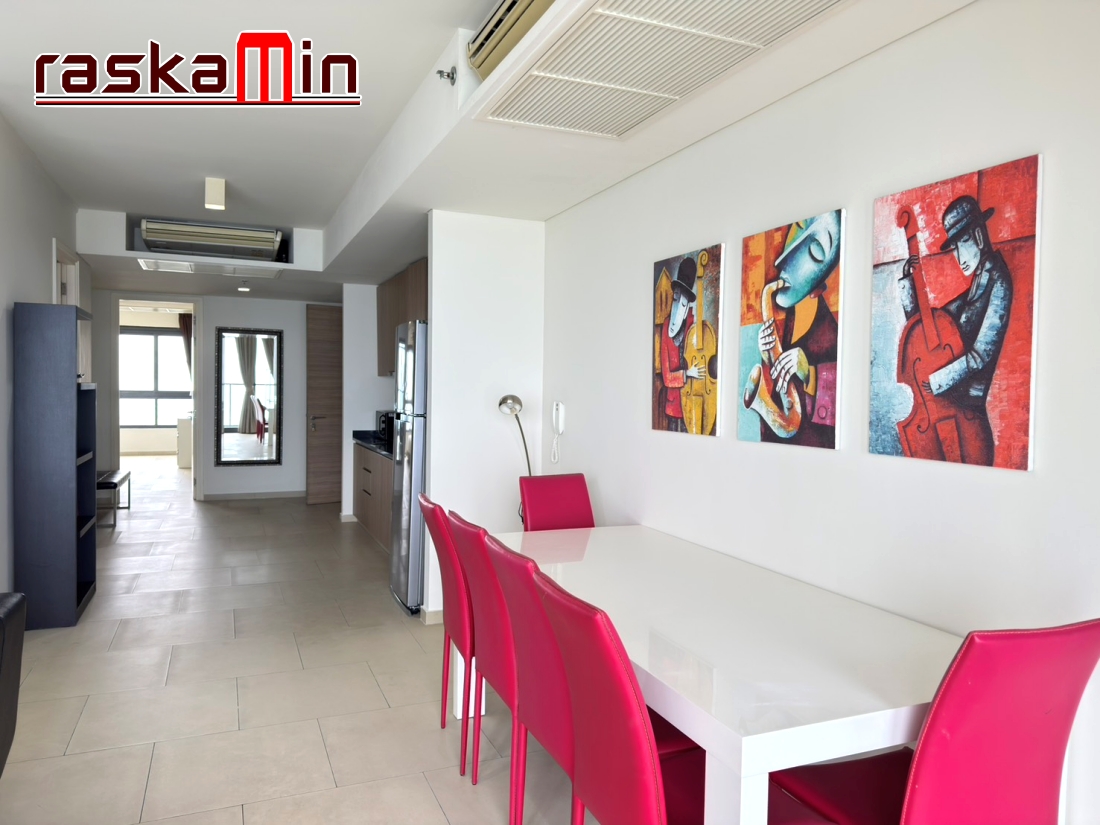 KT0289🏄‍♂️Zire Wongamat🏖️2ห้องนอน 98ตรม ตึก A ชั้นสูง พร้อมเฟอร์นิเจอร์🌊วิวทะเล