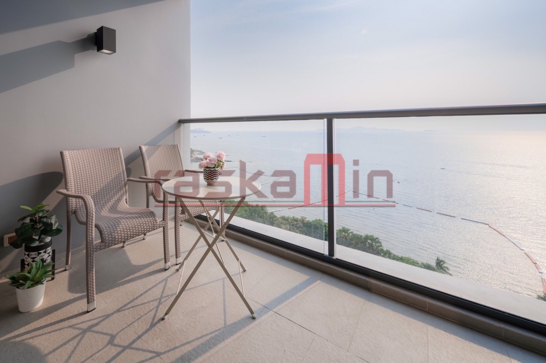 KT0298🏄‍♂️Zire Wongamat🏖️ห้องStudio 39ตรม ตึกA ชั้นสูง😎พร้อมเฟอร์นิเจอร์