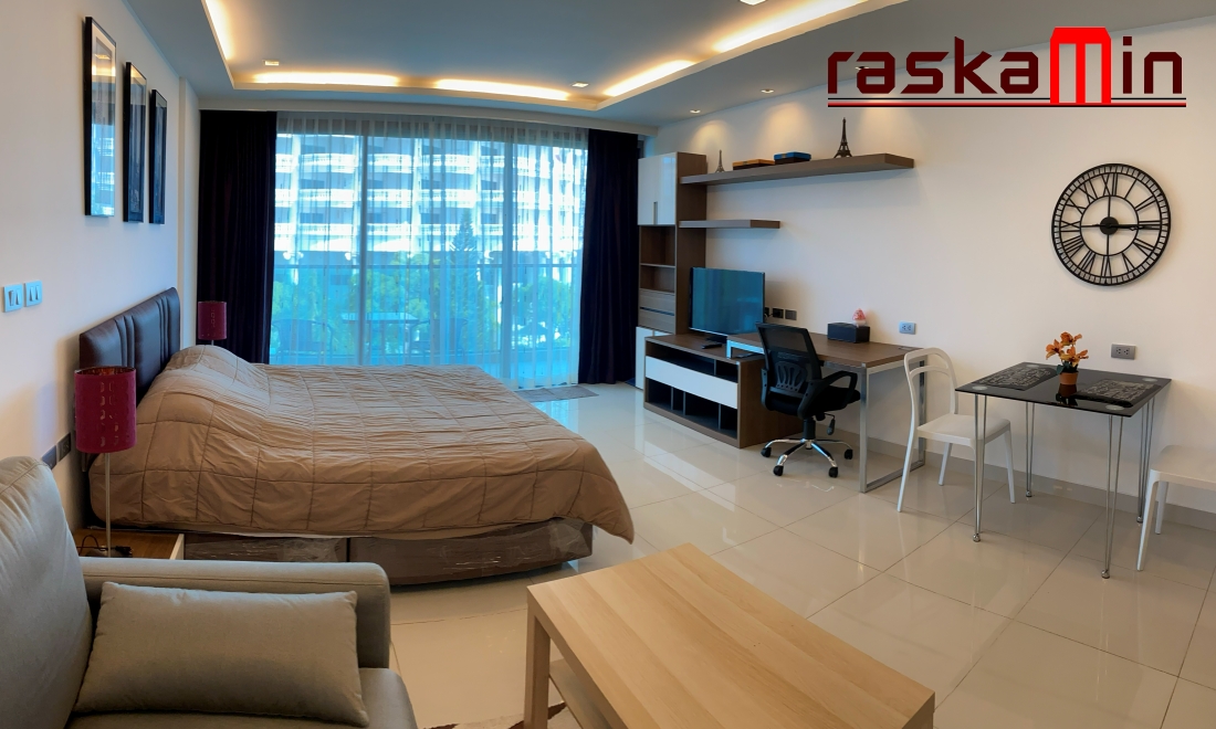 KT0311🌴Wong Amat Tower🏄‍♂️ห้องสตูดิโอ 44ตรม ชั้น6🏖️วิวทะเล พร้อมเฟอร์นิเจอร์