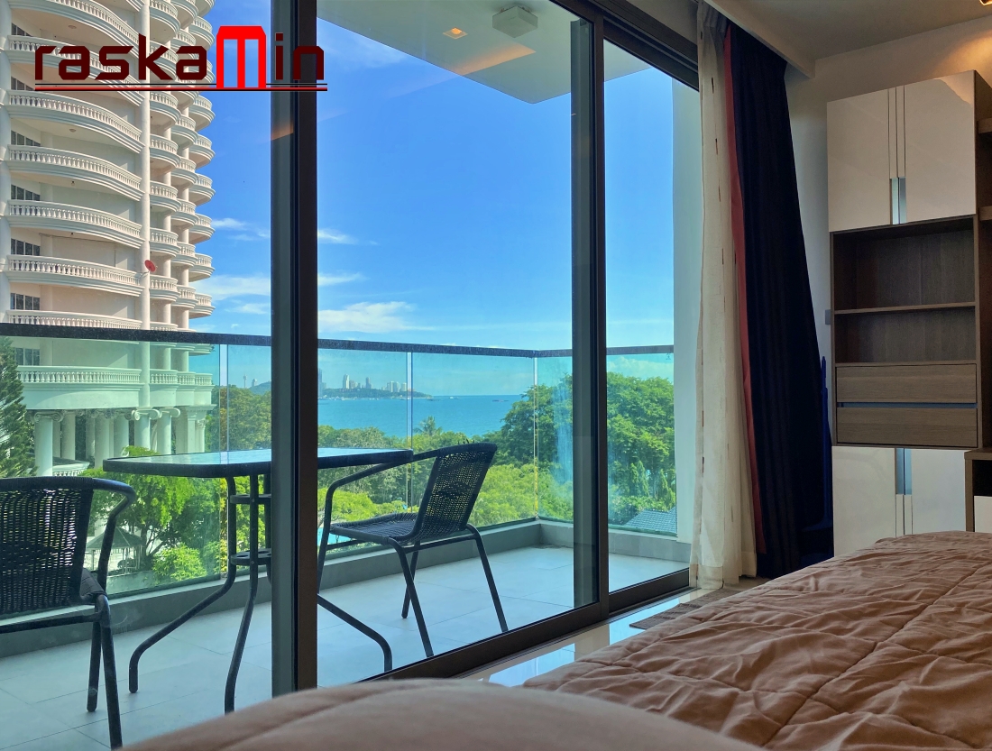 KT0311🌴Wong Amat Tower🏄‍♂️ห้องสตูดิโอ 44ตรม ชั้น6🏖️วิวทะเล พร้อมเฟอร์นิเจอร์