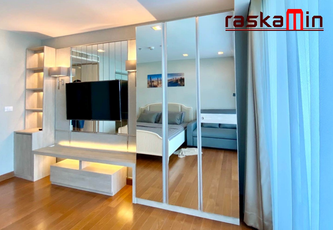 KT0323🌴The Palm Wongamat🏄‍♂️Studio 33ตรม ตึก B ชั้นสูง🏖️พร้อมเฟอร์นิเจอร์