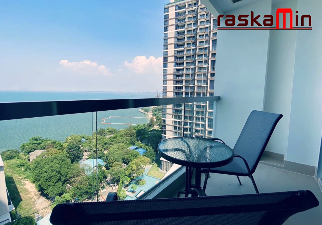 KT0323🌴The Palm Wongamat🏄‍♂️Studio 33ตรม ตึก B ชั้นสูง🏖️พร้อมเฟอร์นิเจอร์