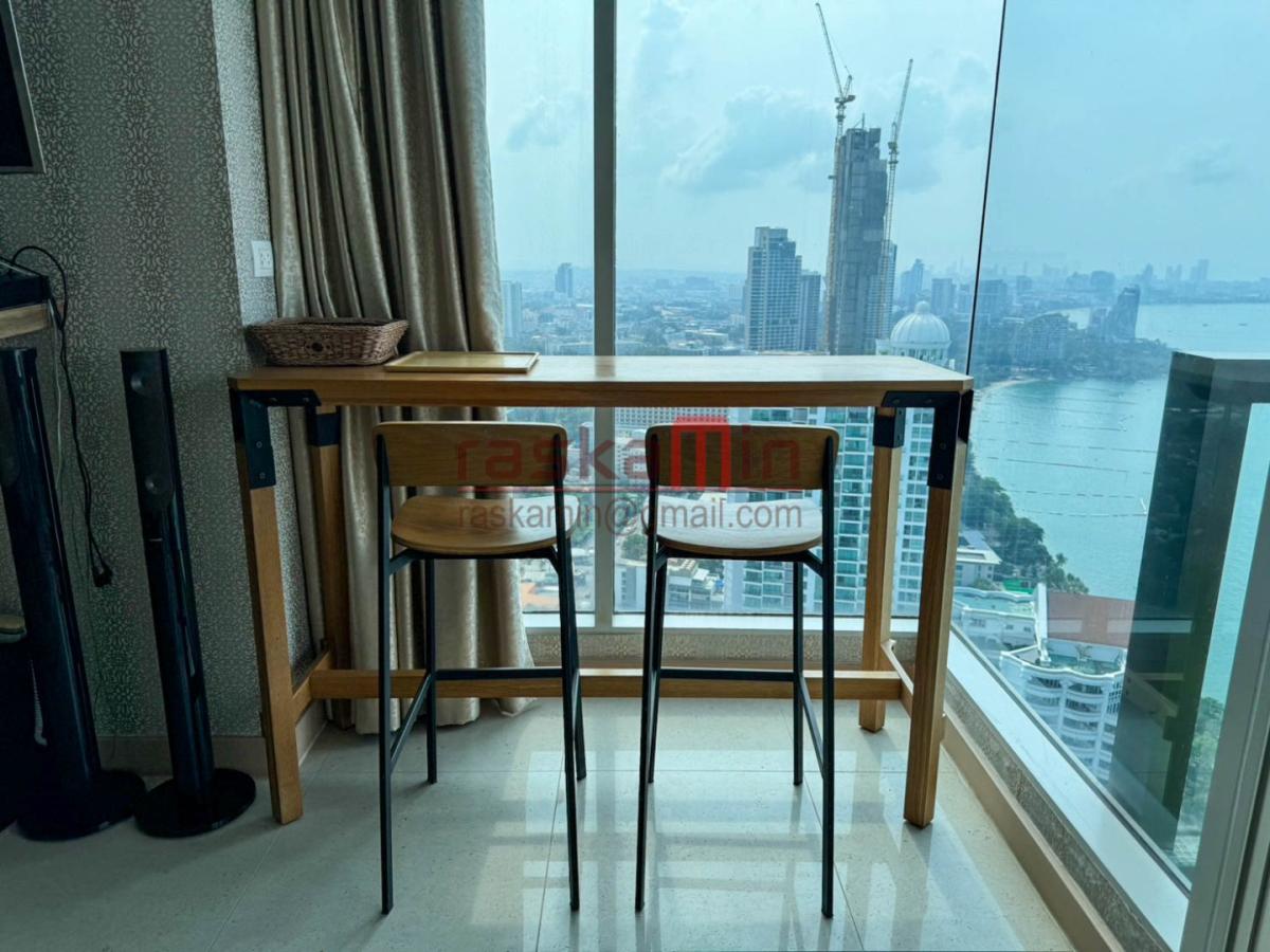 คอนโดให้เช่า วงศ์อมาตย์ ติดทะเล 2 ห้องนอน พัทยา | The Palm Beach Wongamat