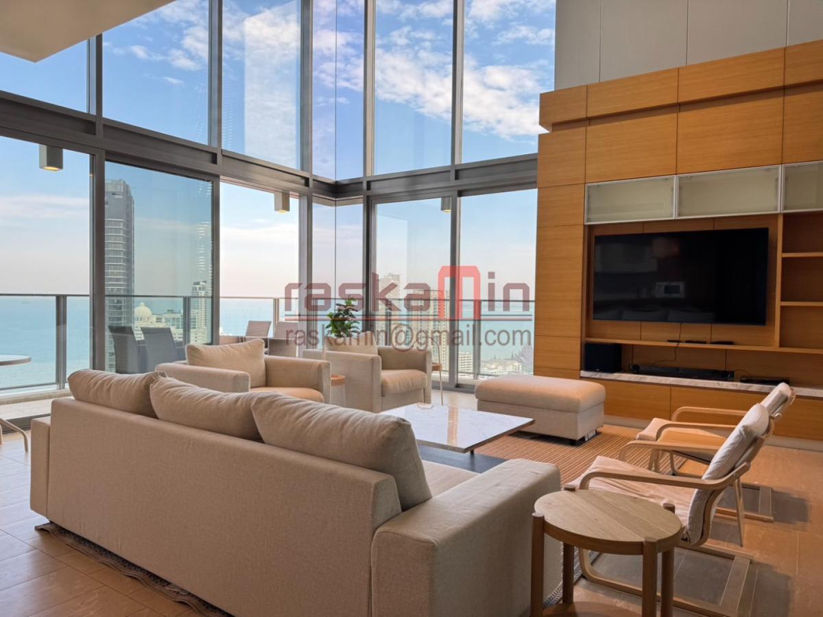 🚨 ให้เช่าคอนโดดูเพล็กซ์ติดทะเล ยูนิตหายาก 4 ห้องนอน 220 ตร.ม. วิวทะเล วงศ์อมาตย์ พัทยา