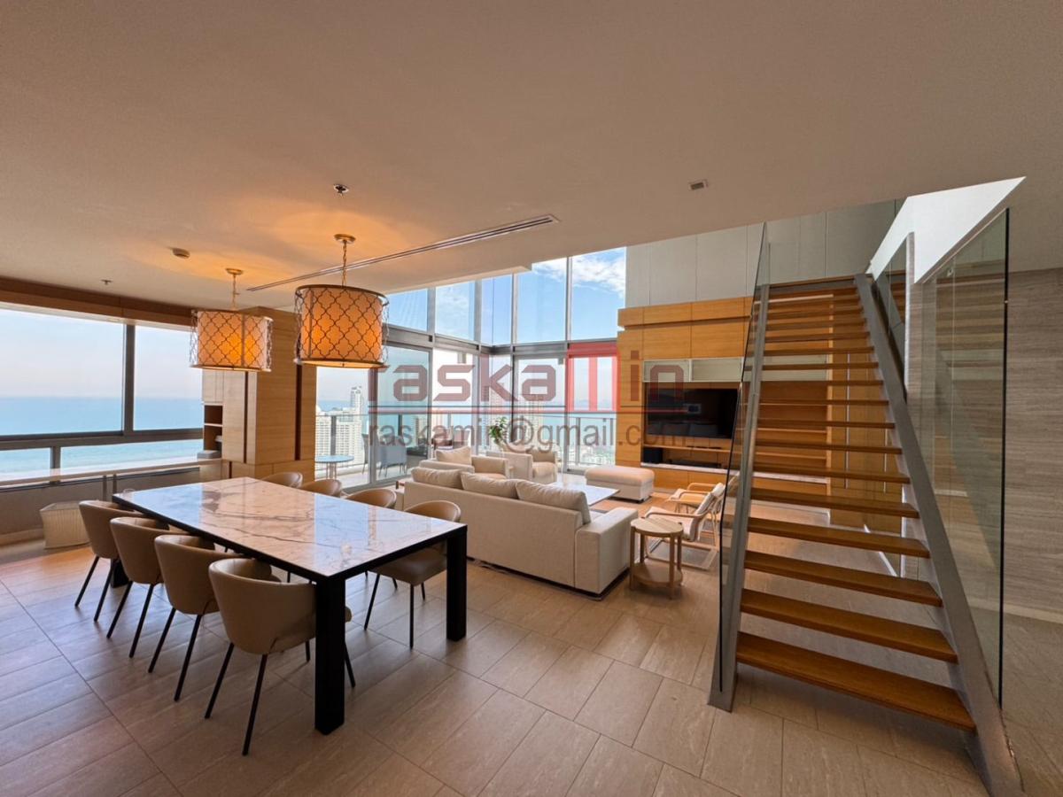 🚨 ให้เช่าคอนโดดูเพล็กซ์ติดทะเล ยูนิตหายาก 4 ห้องนอน 220 ตร.ม. วิวทะเล วงศ์อมาตย์ พัทยา