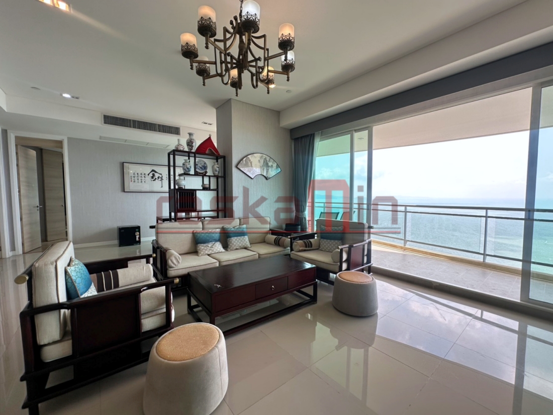 KT0328🌅Reflection Jomtien🐱3ห้องนอน 1ห้องแม่บ้าน 217ตรม ตึกA ชั้นสูง🏖️วิวทะเล ระเบียงกว้าง