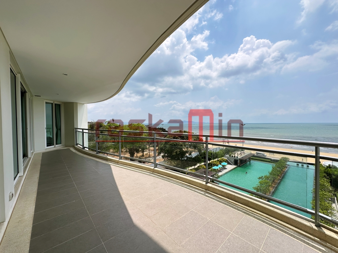 KT0327🌅Reflection Jomtien🐱3ห้องนอน 1ห้องแม่บ้าน 217ตรม ตึกA ชั้นไม่สูง🏖️วิวทะเล ระเบียงกว้าง
