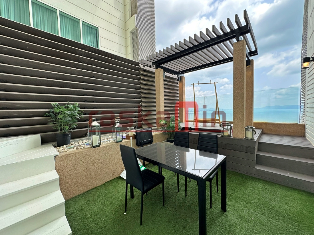 KT0326🏖️Reflection Jomtien🌅Duplex 2ห้องนอน 135ตรม ตึกB ชั้นสูง🏄วิวทะเล ลานระเบียง