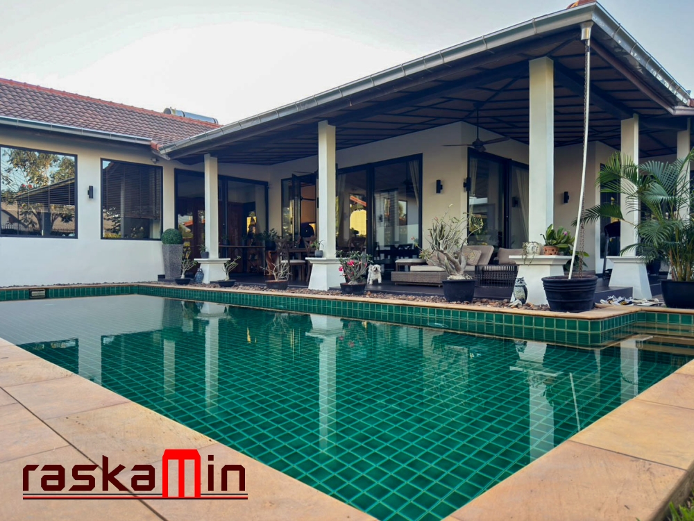 KT0244🏡บ้านนาเกลือ12🏰ใกล้ปราสาทสัจธรรม ที่ดิน 299ตรว บ้าน 220ตรม 3ห้องนอน 🏊สระว่ายน้ำ🌳สวนกว้างมาก