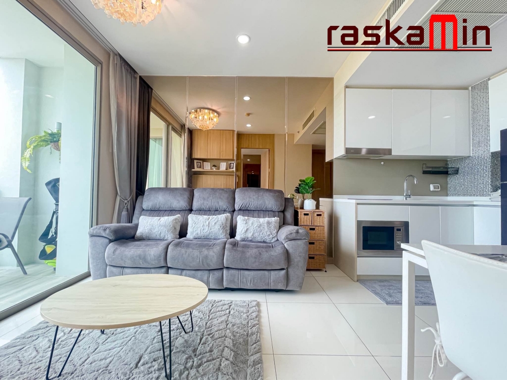 KT0340🌴The Riviera Wongamat🏄‍♂️1ห้องนอน 35.5ตรม ตึก A ชั้นสูง🌊วิวเมือง+ทะเล พร้อมเฟอร์นิเจอร์