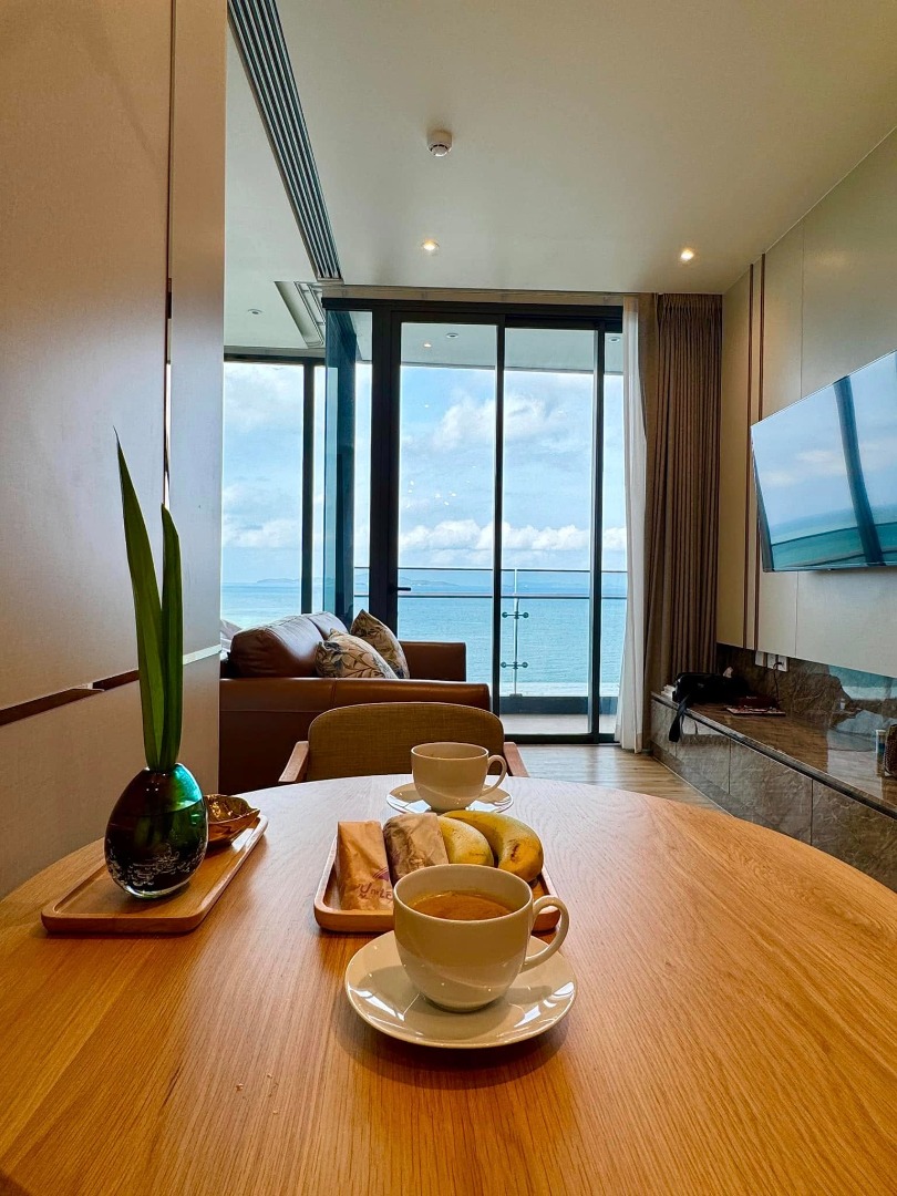 KT0364🦀AROM วงศ์อมาตย์🏖️1ห้องนอน 39ตรม ชั้น10🌊วิวทะเล พร้อมเฟอร์นิเจอร์