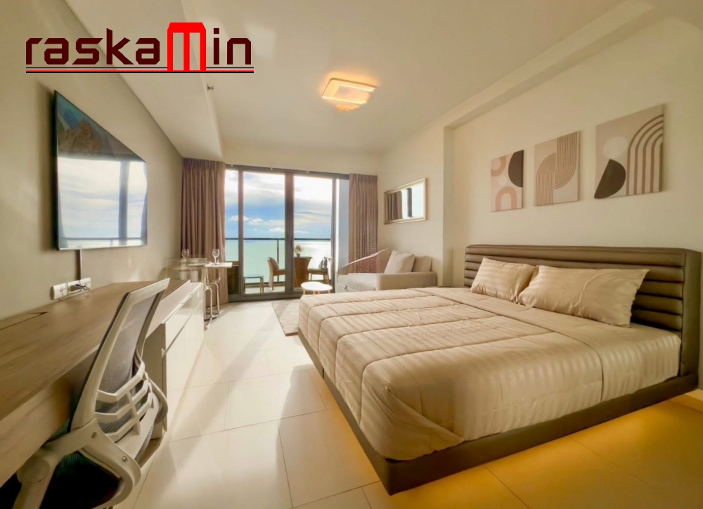 KT0350🏄‍♂️Zire Wongamat🏖️STUDIO 38ตรม ตึก A ชั้นกลาง พร้อมเฟอร์นิเจอร์🌊วิวทะเล