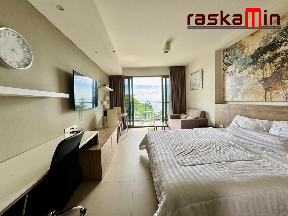 KT0348🏄‍♂️Zire Wongamat🏖️STUDIO 38ตรม ตึก A ชั้นเตี้ย พร้อมเฟอร์นิเจอร์🌊วิวทะเล