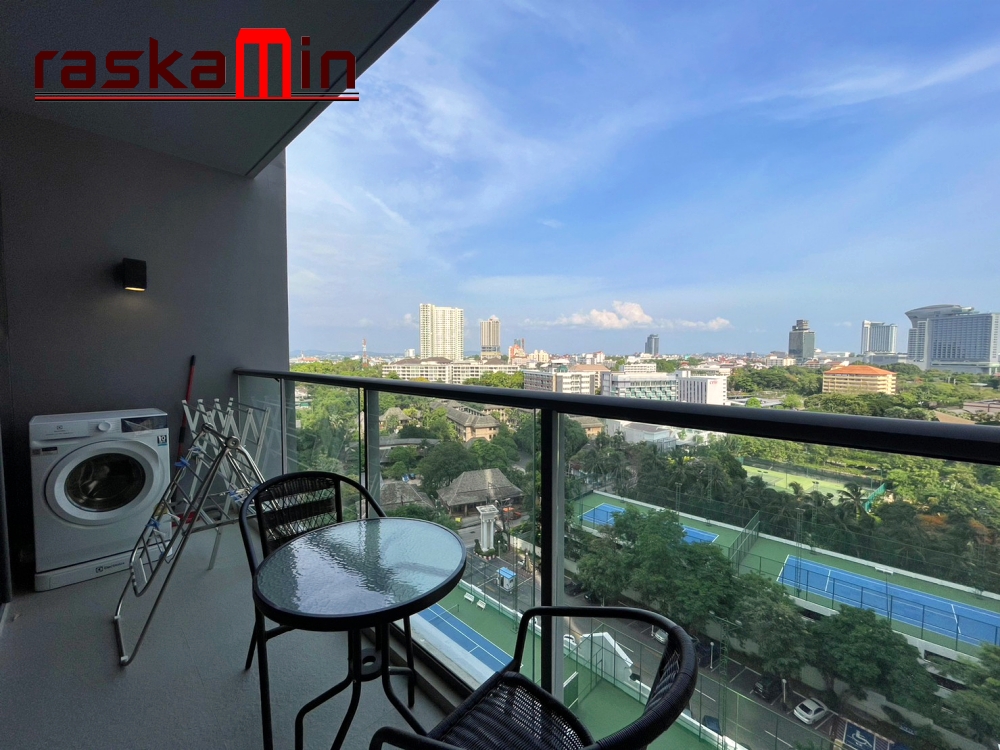 KT0368🏄‍♂️Zire Wongamat🏖️1ห้องนอน 49ตรม ตึก B ชั้นกลาง พร้อมเฟอร์นิเจอร์🌳วิวเมือง