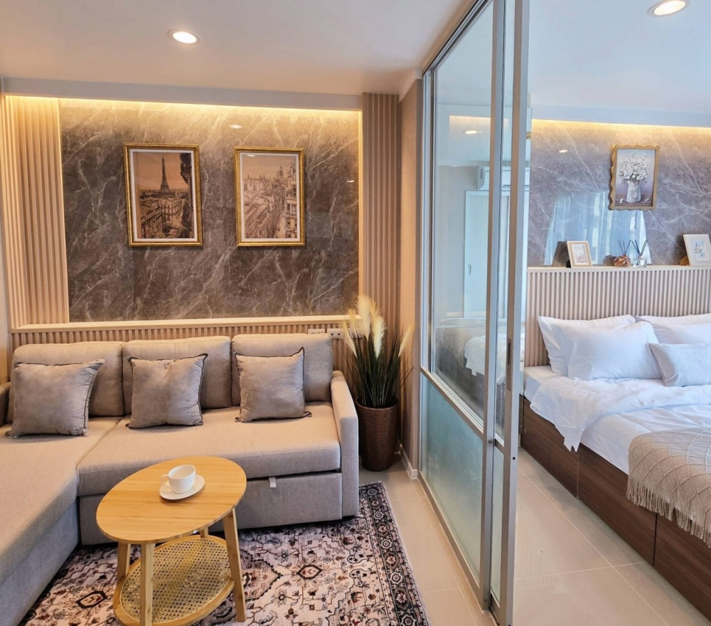 KT0378⛵Lumpini Ville Wongamat🌴1ห้องนอน 26ตรม ชั้น7 ตึกA พร้อมเฟอร์นิเจอร์