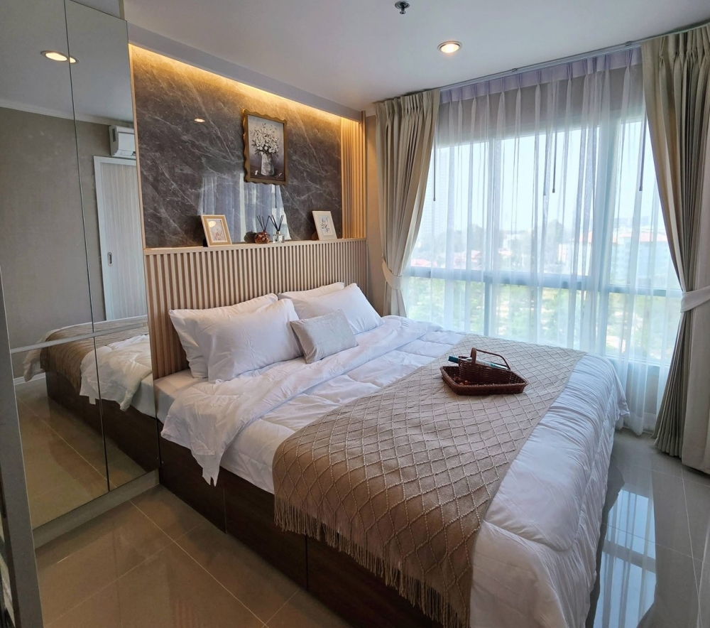 KT0378⛵Lumpini Ville Wongamat🌴1ห้องนอน 26ตรม ชั้น7 ตึกA พร้อมเฟอร์นิเจอร์