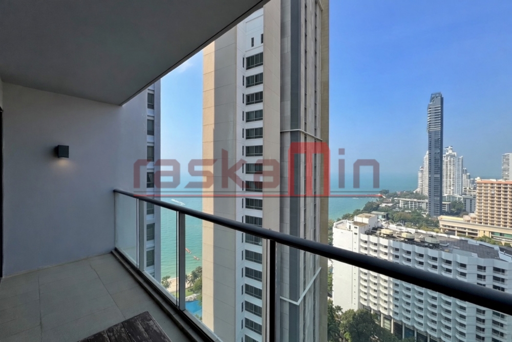 KT0382🌊🏄‍♂️Zire Wongamat🏖️STUDIO 40ตรม ตึก B ชั้นสูง🌳วิวสวนและทะเล